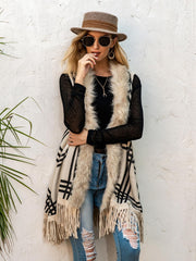 Color Matching Fall Polo Collar Fur Collar Coat