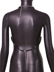 Gilet à bretelles et col en V pour boîte de nuit