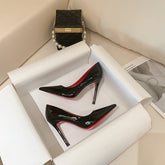 Women's Stiletto Nude Low-cut Pointed Patent