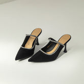 Women's Sparkling Rhinestone Half Stiletto Back Empty