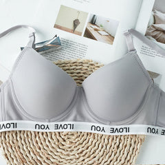 bralette Comfortable Underwear Big Chest Small Lace Thin Push Up Breast Holding Adjustable Bra