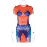 Short Sleeve Rompers Slim Fit Short Skirt Set