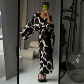 Satin-Pyjama in Übergröße, 3/4-Ärmel, kühles Nachthemd, Bademantel, Homewear