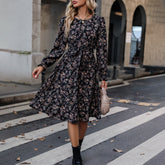V neck Floral Dress