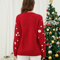 Source Sweater Christmas Elk Sweater Thick round Neck Christmas Sweater