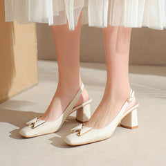 Women's High Springable Simple Ornament Heels