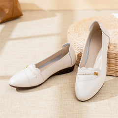 Women's And Comfortable Single Flat Genuine Slip
