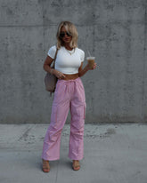 Street-Overalls, High Street, leuchtende Farben, lockere String-Clips, Knöchel-Bänder-Hosen, alle passenden Hosen
