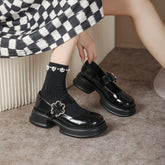 Escarpins Lolita style preppy d'été pour femmes à fleurs