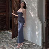 Elegant Slim Fit Socialite Tied Dress