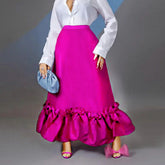 Robe plissée à grande jupe, jupe boutique assortie