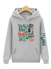 Hooded Sweater Cartoon Fun Printing Casual Loose Sweatshirt