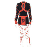 Halloween Printed Tight Strap Romper