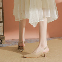 Women's Square Toe Stiletto High Pumps Cap