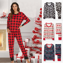 Homewear Suit Pajamas Can Christmas Elk Long Sleeve Trousers Suit Christmas