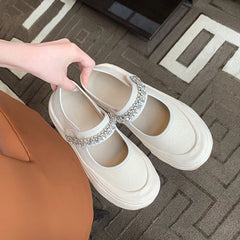 Women's Grape Mom Velcro Large Round Toe Pumps