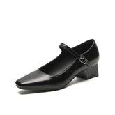 Women's Pointed High Spring Strap French Style Pumps Vintage Heels