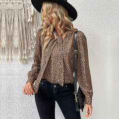 Long Sleeve Leopard-Print Shirt