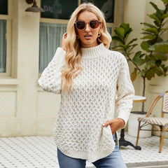 Pullover Lose Lazy Strickmode Lässiges Strickoberteil