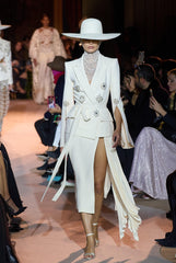 Blazer décoratif à manches longues et perles en diamant avec ceinture pour tenue de soirée, élégant pour le bureau
