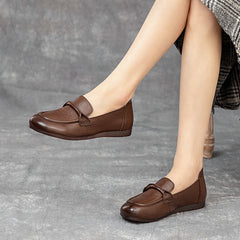 Women's Breathable Comfortable Slip-on Genuine Soft Bottom