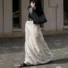 Fall French Milky White Office Mopping Skirt Loose Profile Slimming Casual Dress