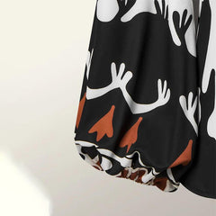 Bohemian Printing Color Contrast Casual Two Piece Set