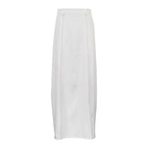 Jupe de bureau blanche laiteuse à coupe ample et décontractée