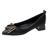 Women's Chunky Spring Slip-on Low-cut Heels