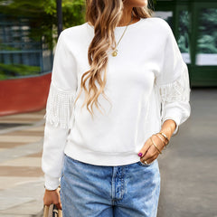 Casual Simple round Neck Long Sleeve Sweater