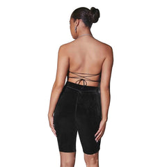 Drill Chain Camisole Backless Strap Sequin