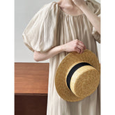 Robe à manches bouffantes en Tencel, robe de fée coréenne fine à lacets et col carré