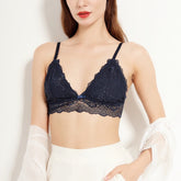 Atmungsaktive Spitzenunterwäsche, kabellos, ultradünn, Triangel-Cup-BH, Bralette