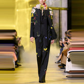 Ensembles à un bouton et pantalons évasés à impression numérique Star Gracefulable