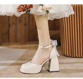 Escarpins à talons hauts et bout rond pour femmes