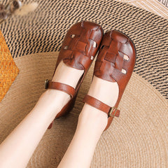 Trendy Women's Summer Genuine Hand-woven Hole