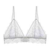 Atmungsaktive Spitzenunterwäsche, kabellos, ultradünn, Triangel-Cup-BH, Bralette