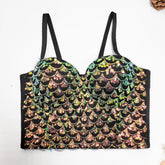 Pearl Embroidery Sequin Sling Source Elegant Beaded Tube Top Nightclub Goddess Boning Corset Boning Corset Top