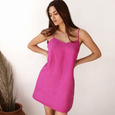 Nightdress Pure Want Backless Solid Color Comfort Skin Friendly Homewear Pure Cotton Breathable