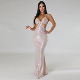 Sling Fishtail Kleid Paillettenkleid