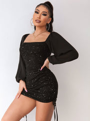 Gorgeous Elegant Solid Color Sheath Backless Dress