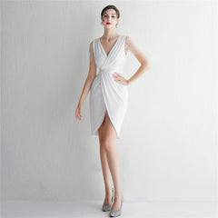 Pailletten Handwerk Perlen Party Kleid Cocktail Slim Fit Abendkleid Elegante