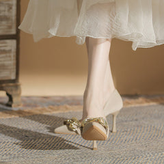 Women's Single-layer Design Sense Niche Nude French Stiletto