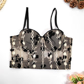 Boning Corset Lace Camisole Inner Black Top Niche Outdoor Wear Bottoming Bra