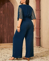 Plus Size Bow Socialite Lace up Straight Loose High Waist