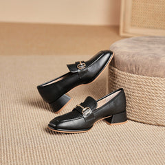 Women's Soft Chunky Mary Jane Spring Korean Heels