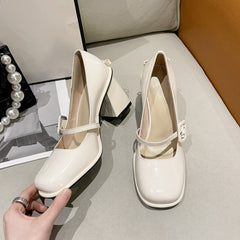 Damen Low-Cut Highable Chunky Mary Jane