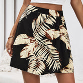 Jupe mi-courte à imprimé slim fit et amincissante