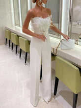 Feather Tube Top Jumpsuit