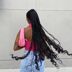 Bestable Knitted Sunken Stripe U Collar Collared Short Vest